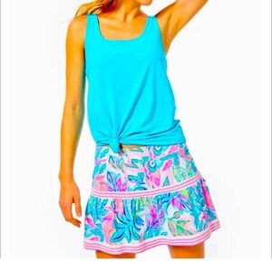 Lilly Pulitzer Luxletic Dara Skort Sz L Toucan Do It Better Athletic Tennis